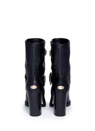 Back View - Click To Enlarge - JIMMY CHOO - 'Dart' leather biker boots