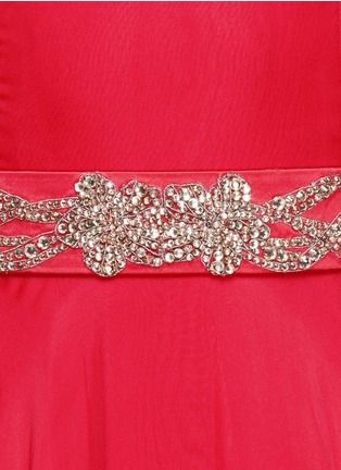 Detail View - Click To Enlarge - ALEXANDER MCQUEEN - Jewel belt chiffon gown