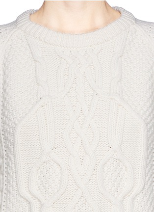 Detail View - Click To Enlarge - ALEXANDER MCQUEEN - Skull cable knit sweater