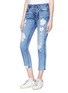 Front View - Click To Enlarge - 72877 - 'Savanna' ripped cropped jeans