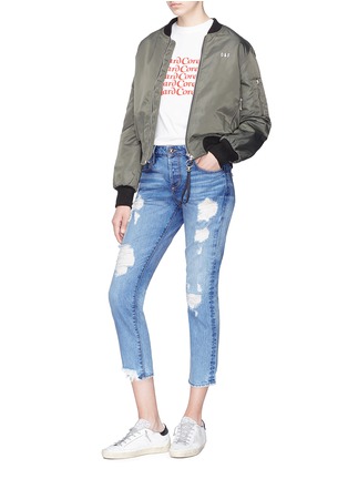 Figure View - Click To Enlarge - 72877 - 'Savanna' ripped cropped jeans