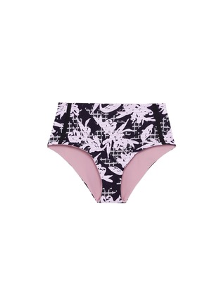 Main View - Click To Enlarge - 73316 - 'Faye' floral print reversible high waist bikini bottoms