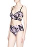 Figure View - Click To Enlarge - 73316 - 'Faye' floral print reversible high waist bikini bottoms