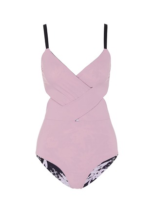 Main View - Click To Enlarge - 73316 - 'Sahara' reversible weave effect front one-piece swimsuit