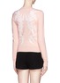Back View - Click To Enlarge - ALEXANDER MCQUEEN - Swallow jacquard wool silk blend cardigan
