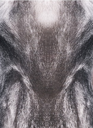 Detail View - Click To Enlarge - ALEXANDER MCQUEEN - Fox fur print bodycon dress