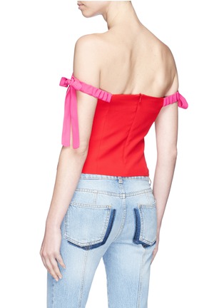 Back View - Click To Enlarge - STAUD - 'Louie' ribbon tie tube top