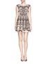 Main View - Click To Enlarge - ALEXANDER MCQUEEN - Floral jacquard knit dress