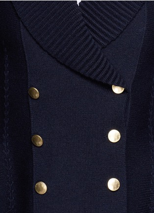 Detail View - Click To Enlarge - ALEXANDER MCQUEEN - Shawl collar double breasted wool-cashmere jacket