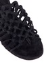 Detail View - Click To Enlarge - ALUMNAE - KNOTTED LATTICE EFFECT SUEDE SANDALS