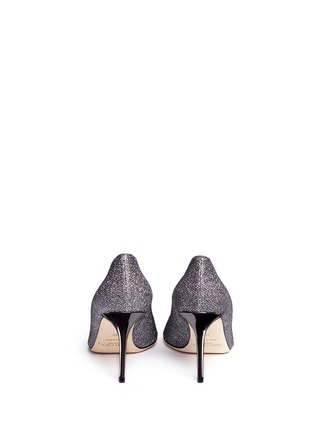 Back View - Click To Enlarge - JIMMY CHOO - 'Evelyn' lamé glitter peep toe pumps