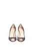 Figure View - Click To Enlarge - JIMMY CHOO - 'Evelyn' lamé glitter peep toe pumps