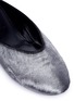 Detail View - Click To Enlarge - ALUMNAE - 'Almond' metallic ponyhair slides
