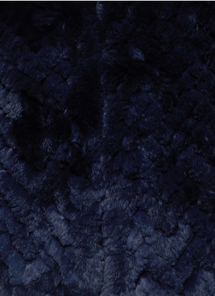 Detail View - Click To Enlarge - ALICE & OLIVIA - 'Marlene' zigzag rabbit fur crop jacket