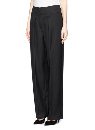 Front View - Click To Enlarge - 3.1 PHILLIP LIM - Notched back wide leg pants