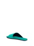 Detail View - Click To Enlarge - ALUMNAE - 'Asymmetrical curved' suede slide sandals
