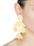 Figure View - Click To Enlarge - ANNIE COSTELLO BROWN - 'Pom Pom' geometric chandelier earrings