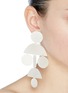Figure View - Click To Enlarge - ANNIE COSTELLO BROWN - 'Pom Pom' geometric chandelier earrings