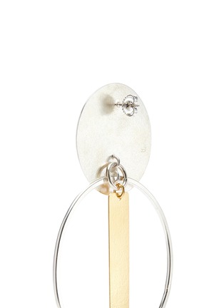 Detail View - Click To Enlarge - ANNIE COSTELLO BROWN - 'Krikoi' geometric hoop drop earrings