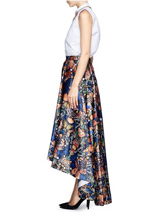 Detail View - Click To Enlarge - ALICE & OLIVIA - 'Nyla' butterfly print cascade dip skirt