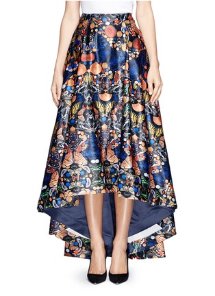 Main View - Click To Enlarge - ALICE & OLIVIA - 'Nyla' butterfly print cascade dip skirt