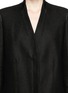 Detail View - Click To Enlarge - HELMUT LANG - Leather trim wool combo coat