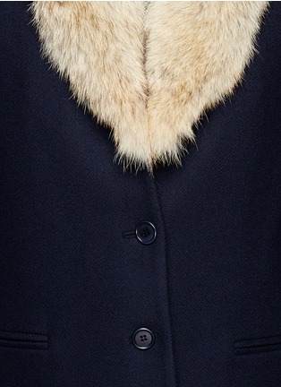Detail View - Click To Enlarge - THEORY - 'Belize' detachable coyote fur collar wool coat
