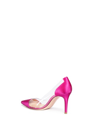Detail View - Click To Enlarge - GIANVITO ROSSI - 'Plexi' clear PVC satin pumps