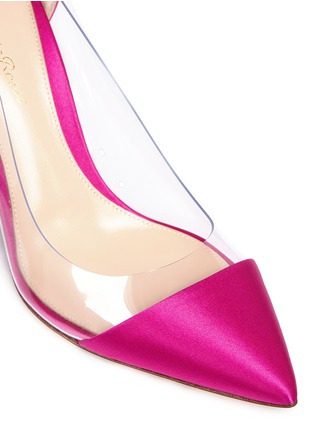 Detail View - Click To Enlarge - GIANVITO ROSSI - 'Plexi' clear PVC satin pumps