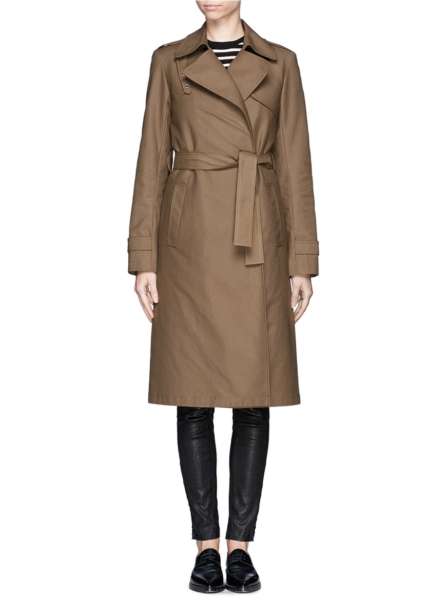 THEORY - 'Ashling' trench coat - on SALE | Brown Trench Coats ...