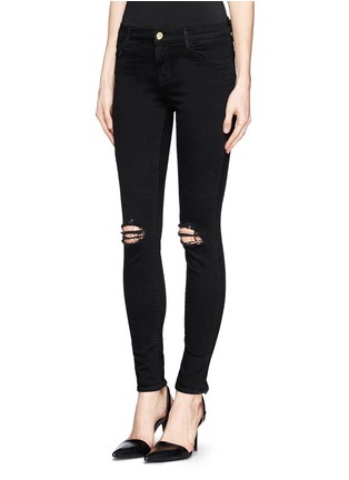 Front View - Click To Enlarge - J BRAND - 'Super Skinny' distressed jeans