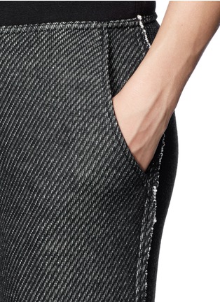 Detail View - Click To Enlarge - T BY ALEXANDER WANG - Colourblock melangé twill sweatpants