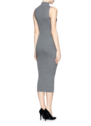 Back View - Click To Enlarge - THEORY - 'Ulana' high collar knit bodycon dress
