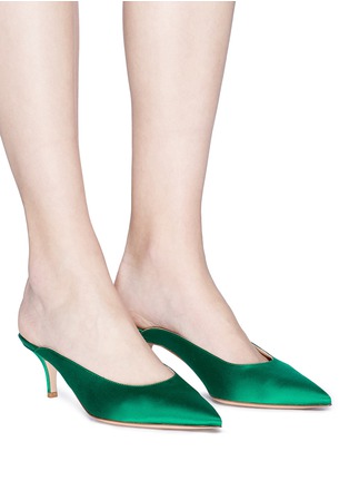 Figure View - Click To Enlarge - GIANVITO ROSSI - 'Reeve' satin mules