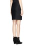 Back View - Click To Enlarge - ALEXANDER WANG - Exposed contrast zip double face skirt