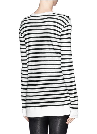 Back View - Click To Enlarge - T BY ALEXANDER WANG - Stripe long T-shirt