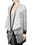 Front View - Click To Enlarge - ALICE & OLIVIA - Ombré novelty stitch cascade cardigan