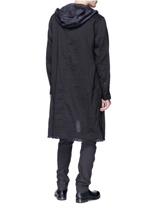 Back View - Click To Enlarge - ZIGGY CHEN - Raw hem hooded parka