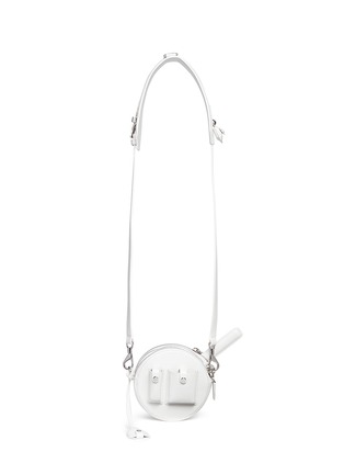 Main View - Click To Enlarge - ALEXANDER WANG - 'Runway Canteen' round leather shoulder bag