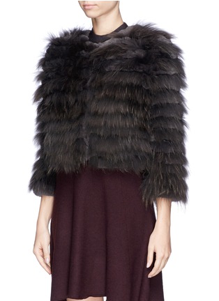 Front View - Click To Enlarge - ALICE & OLIVIA - Fur cropped jacket