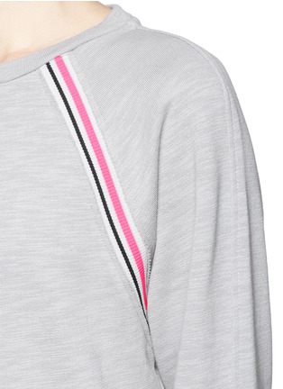 Detail View - Click To Enlarge - T BY ALEXANDER WANG - Heathered fleece-lined sweatshirt