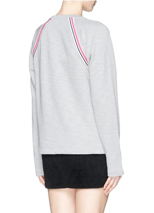 Back View - Click To Enlarge - T BY ALEXANDER WANG - Heathered fleece-lined sweatshirt
