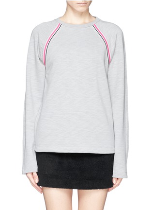 Main View - Click To Enlarge - T BY ALEXANDER WANG - Heathered fleece-lined sweatshirt