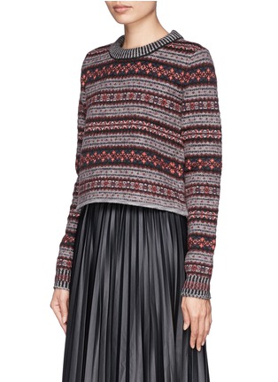 Front View - Click To Enlarge - RAG & BONE - 'Hailey' crew neck cropped sweater