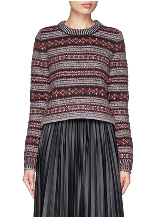 Main View - Click To Enlarge - RAG & BONE - 'Hailey' crew neck cropped sweater