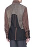 Back View - Click To Enlarge - ZIGGY CHEN - Reversible linen-cotton patchwork blazer