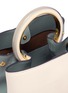Detail View - Click To Enlarge - MARNI - 'Pannier' ring handle colourblock large leather bag
