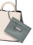 Detail View - Click To Enlarge - MARNI - 'Pannier' ring handle colourblock large leather bag