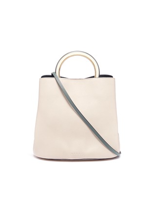 Main View - Click To Enlarge - MARNI - 'Pannier' ring handle colourblock large leather bag