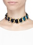Figure View - Click To Enlarge - W. BRITT - Curb chain floral print scarf tie necklace